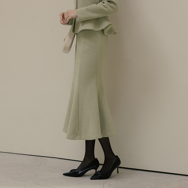 벨라 マーメイド ライン ぽかぽかした Set-up スカート