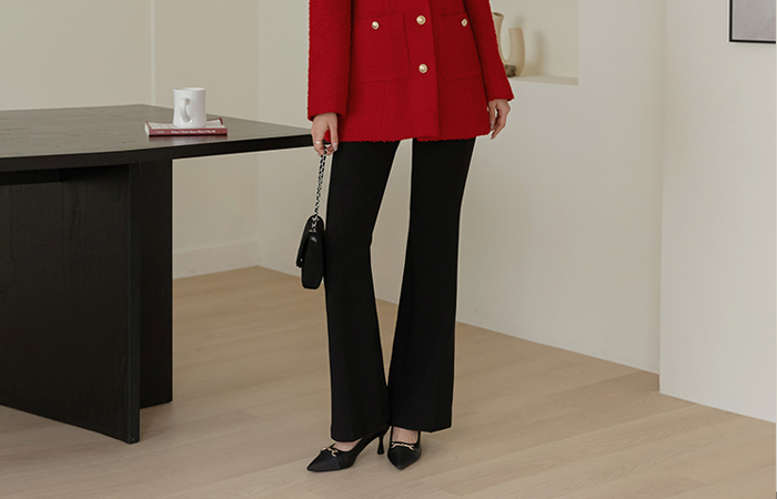 컨텍 フォーマル ブーツカット 起毛 スレックス