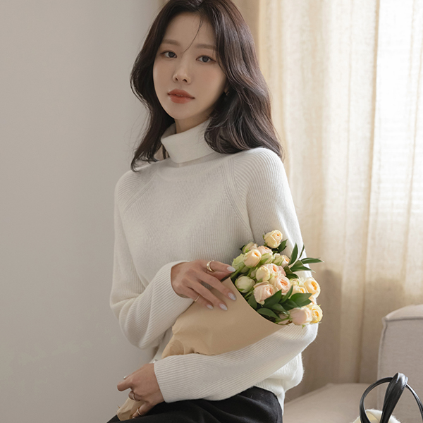 소프트리 カシミア コール天 とっくりえり ニット