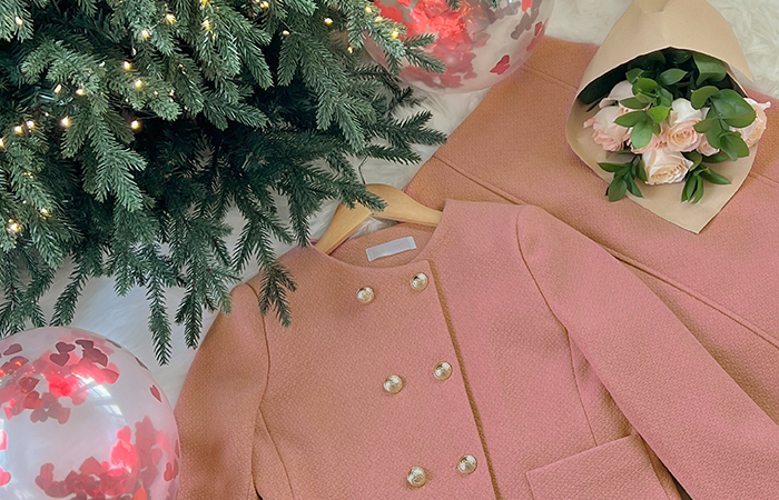 Monet ダブル ボタン キルティング 裏地 Set-up ジャケット