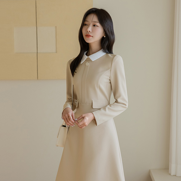 유리엘 配色 カラー ワンピース