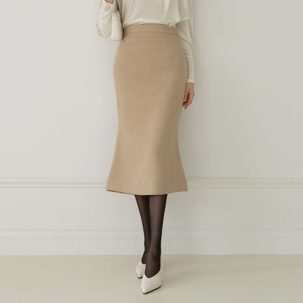 起毛 ツイード マーメイド スカート