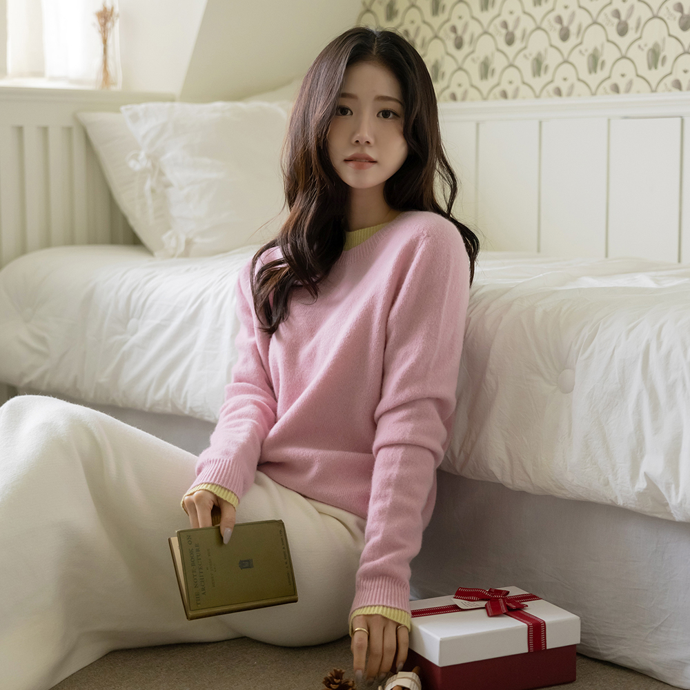 ウール100% ラウンドネック Whole Garment ニット