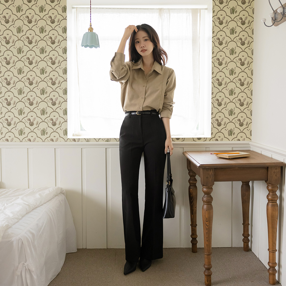 ベーシック CHIC ブーツカット 起毛 スレックス