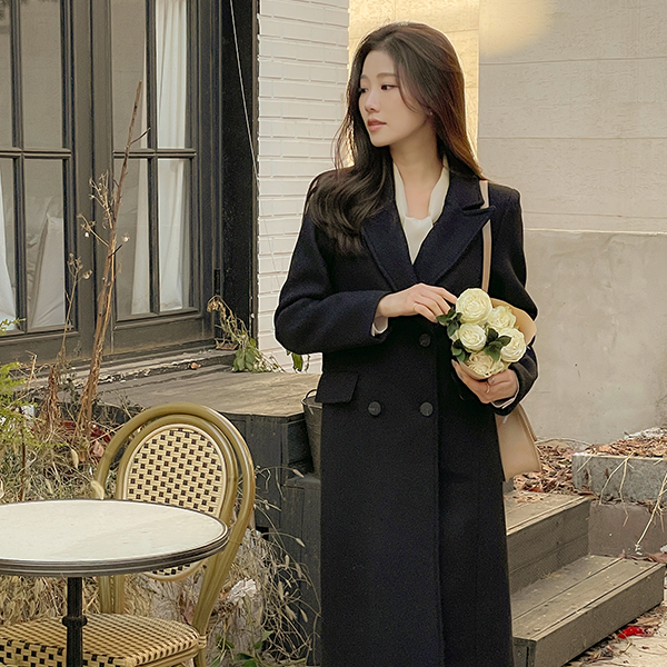 멜버른 ウール ぽかぽかした モダン ロング コート
