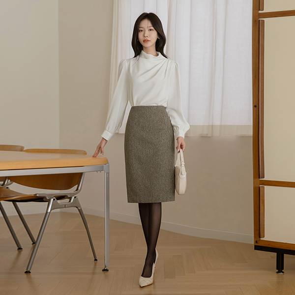 메르니 ウール Hライン Set-up スカート