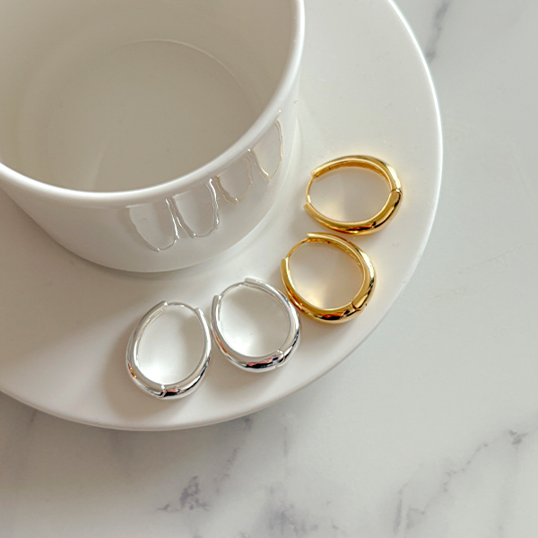 ゴールド&Silver ボールド リング イヤリング