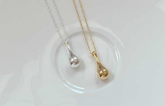 シンプル 水玉 ボールド Silver&ゴールド ネックレス