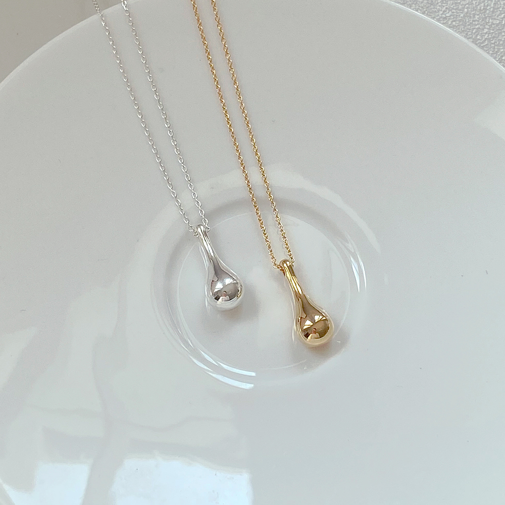 シンプル 水玉 ボールド Silver&ゴールド ネックレス