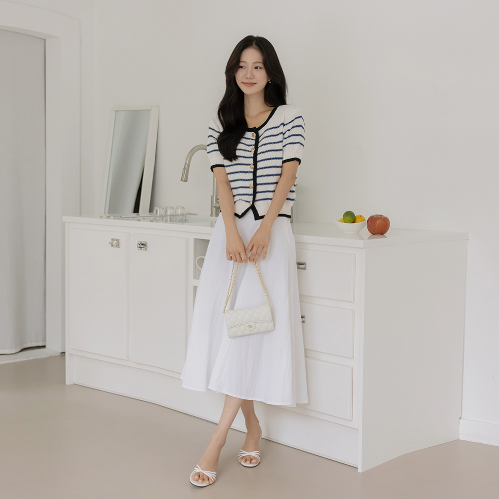 さらさら 훌 Aライン 後面バンド スカート