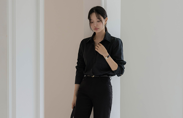 ベーシック カラーネック Standard シャツ