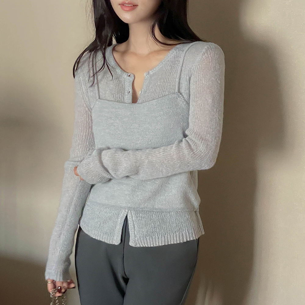 ルナ ウール ニット ビュスチエ&カーディガン SET