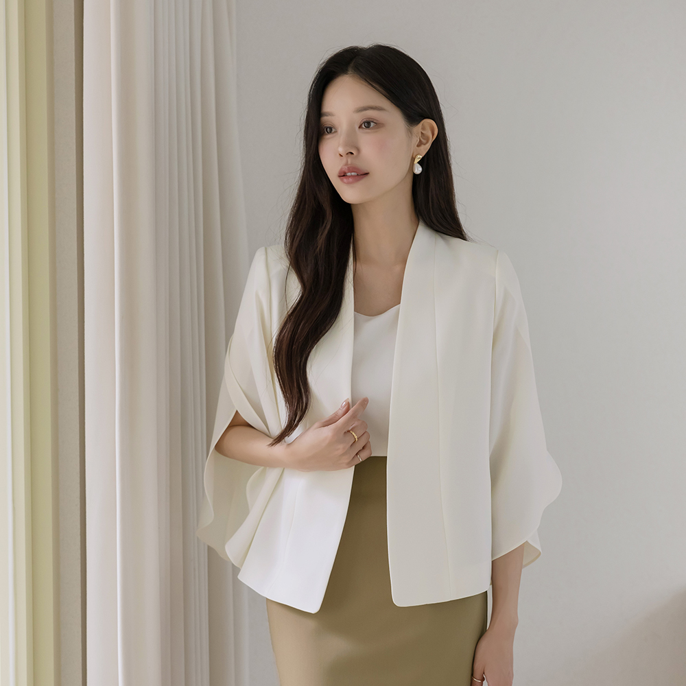 レイナ チューリップ 袖 オープン ジャケット(fall)