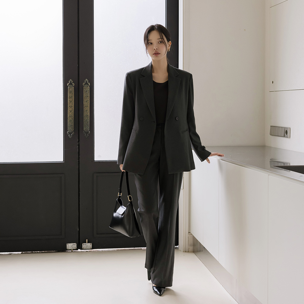 ストライプ ブーツカット Set-up スレックス