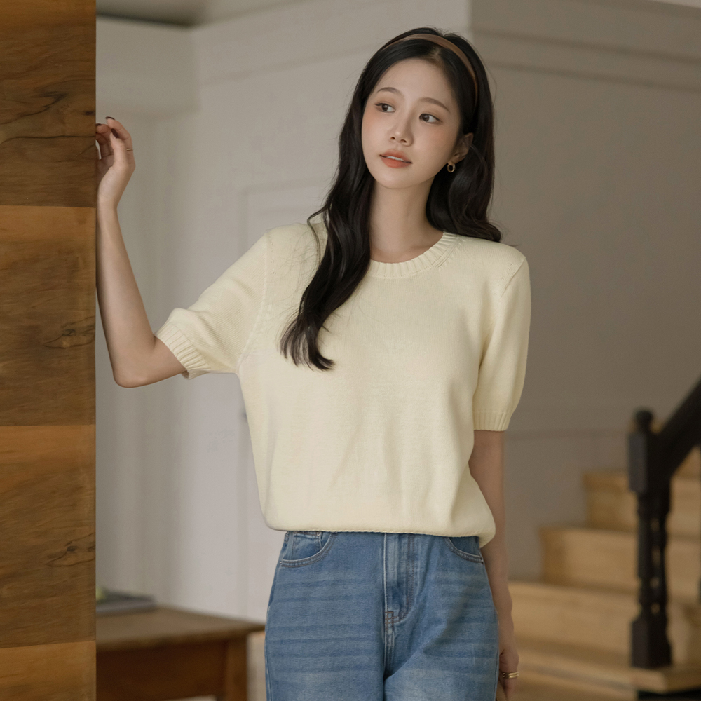 ベーシック Whole Garment 半そで ニット