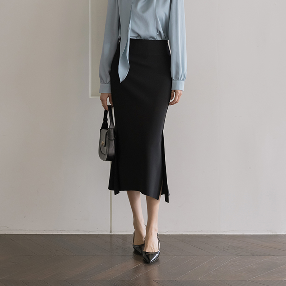 Cheese 弾力 양슬릿 マーメイド スカート(fall)