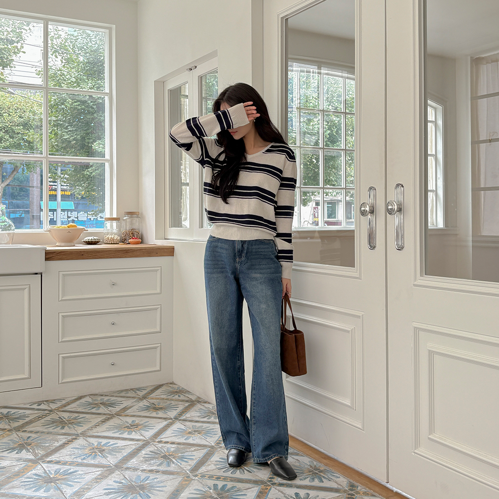 レングス 修理 NO! T フォーマル ワイドフィット デニム パンツ (ショット/ミドル/ロングver)