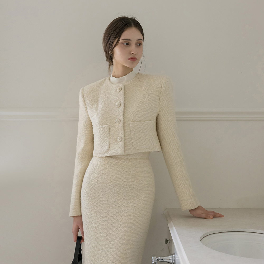 ツイード ウール Set-up ジャケット