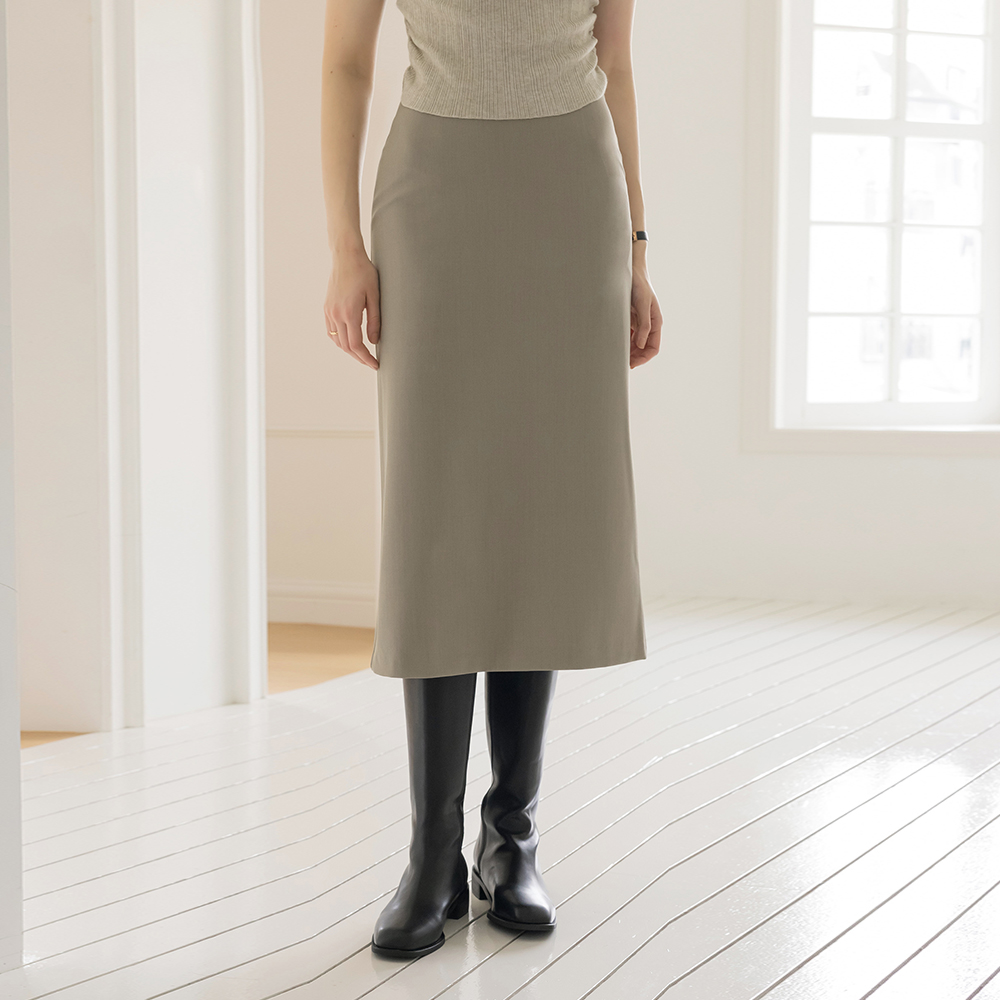 ベーシック スリット Hライン ロング スカート
