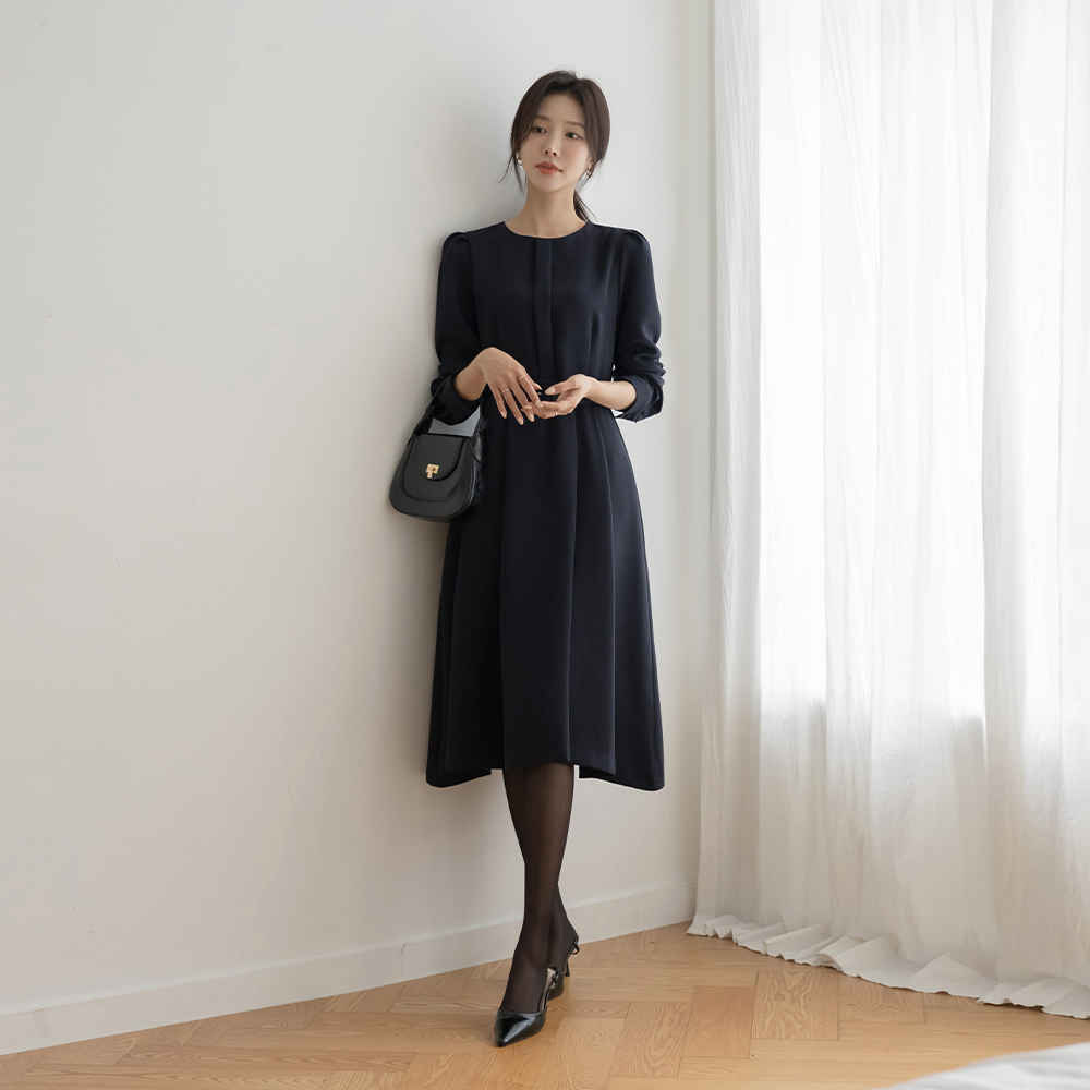 Aライン ワンピース(+ベルト,スカーフ)