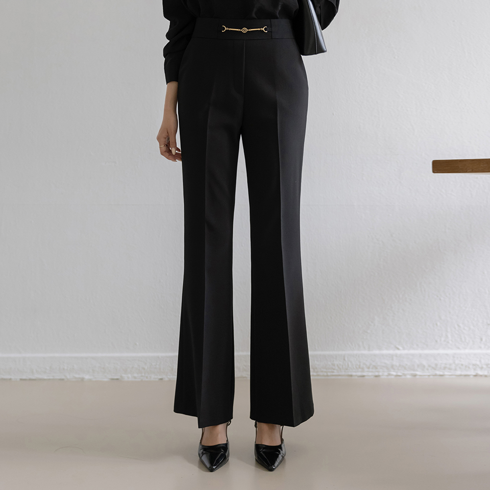 ゴールド チェーン バックル ポイント ブーツカット スレックス