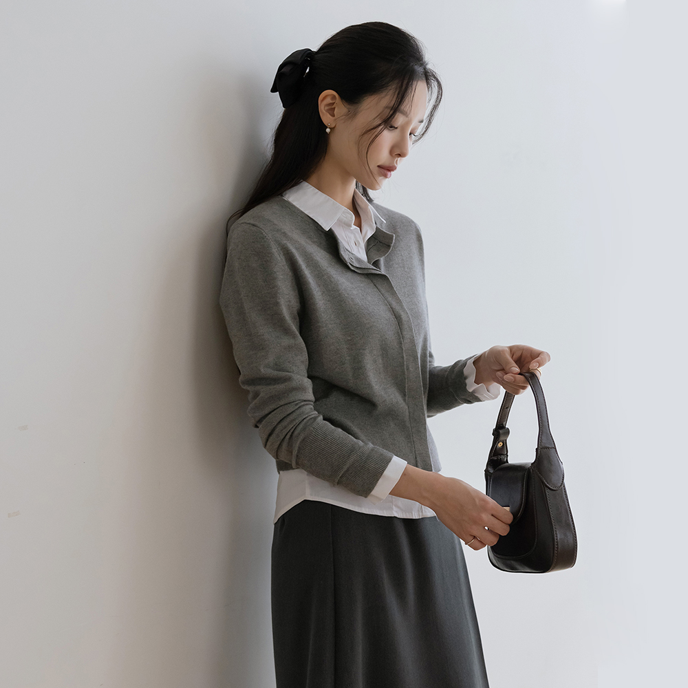 ソフト カシミア 스탠다드핏 カーディガン