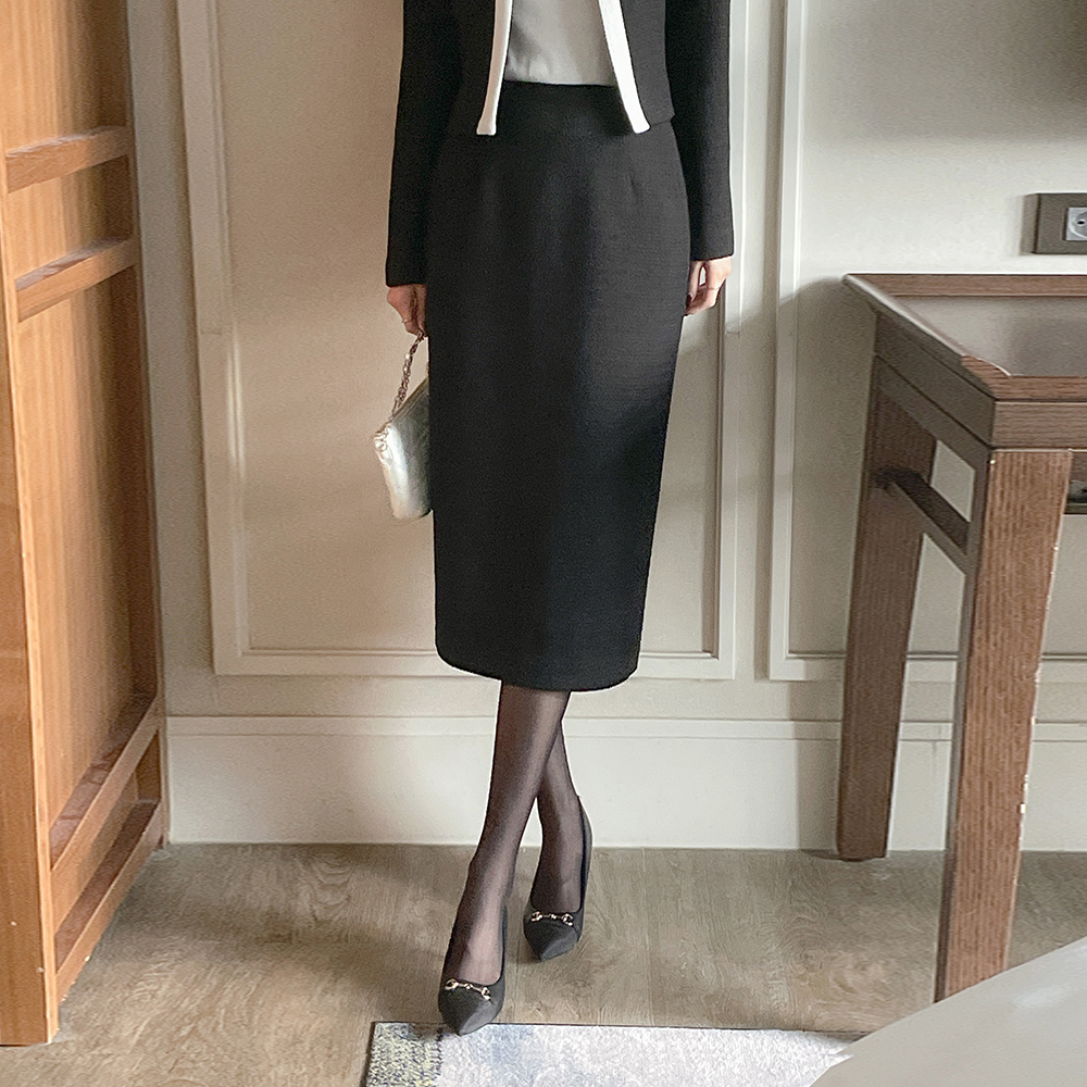 クラシック パール ツイード Hライン Set-up スカート