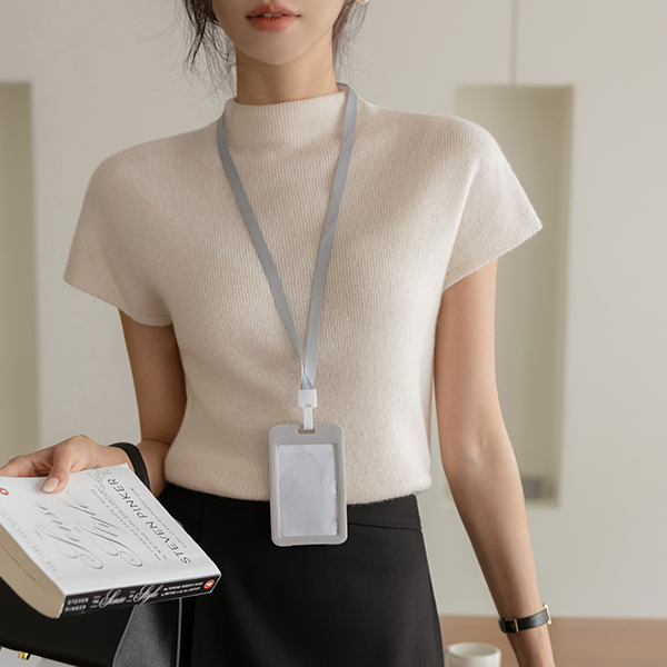 이즈 ウール カシミア セミハイネック ニット