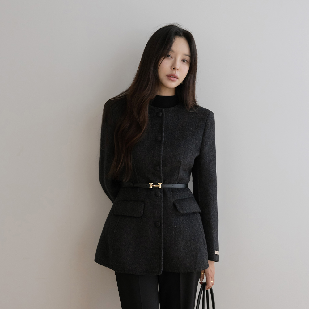 高品質 ウール ライン ハンドメード ジャケット