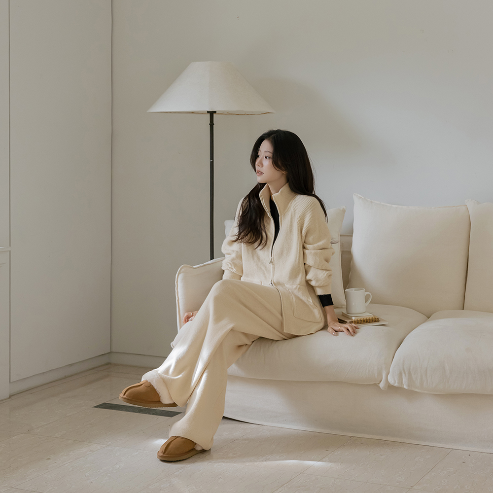 コージー ツーウエー ニット ジップアップ&パンツ SET