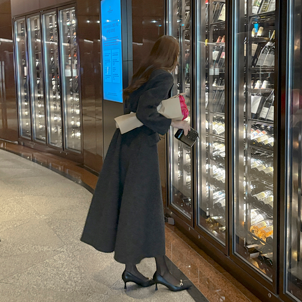 プレミアム Aライン ウール ハンドメード コート(+ベルト)