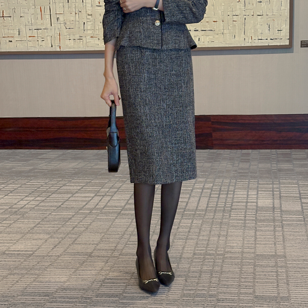 Hライン ツイード Set-up スカート