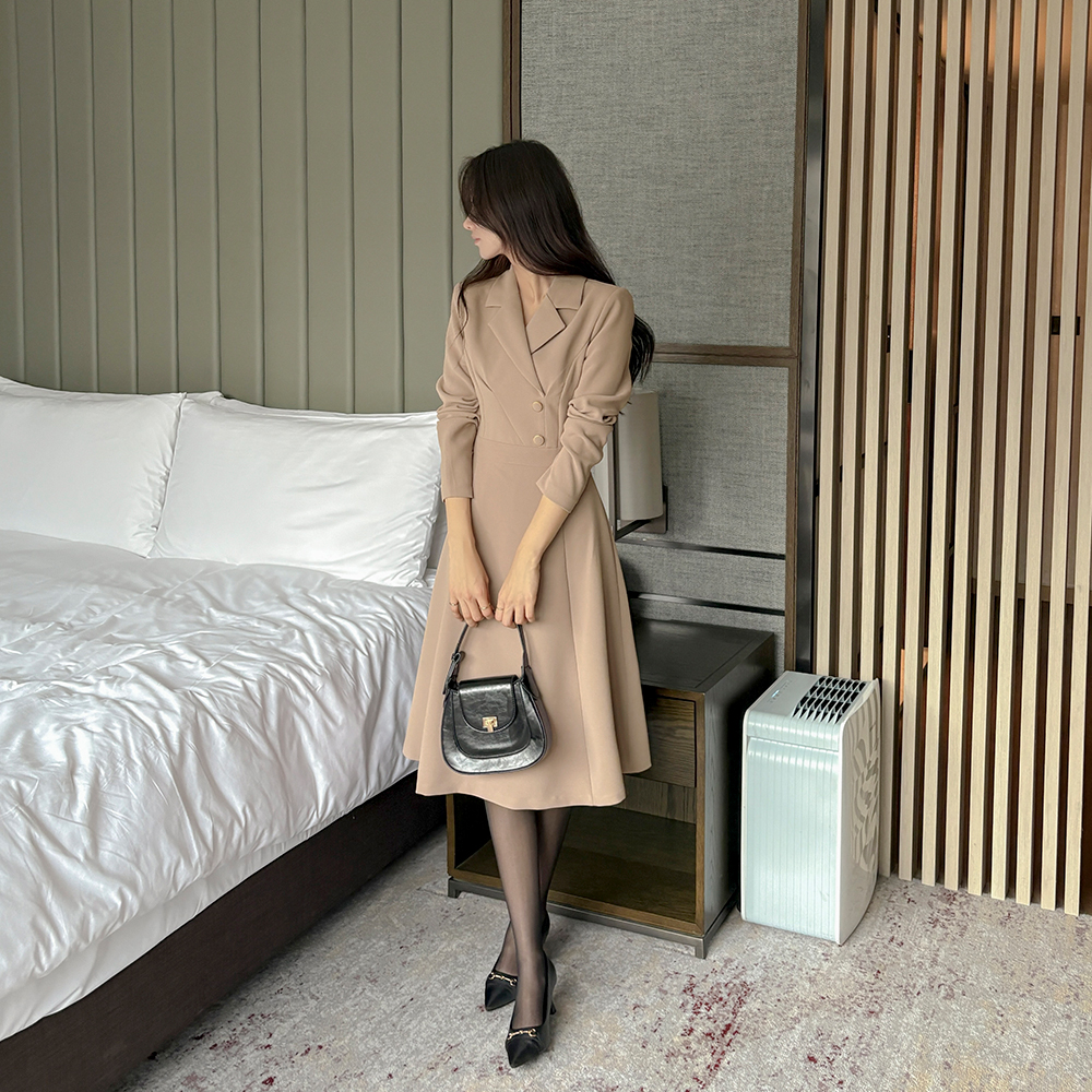 クラシック フルライン Aライン 長袖 ワンピース