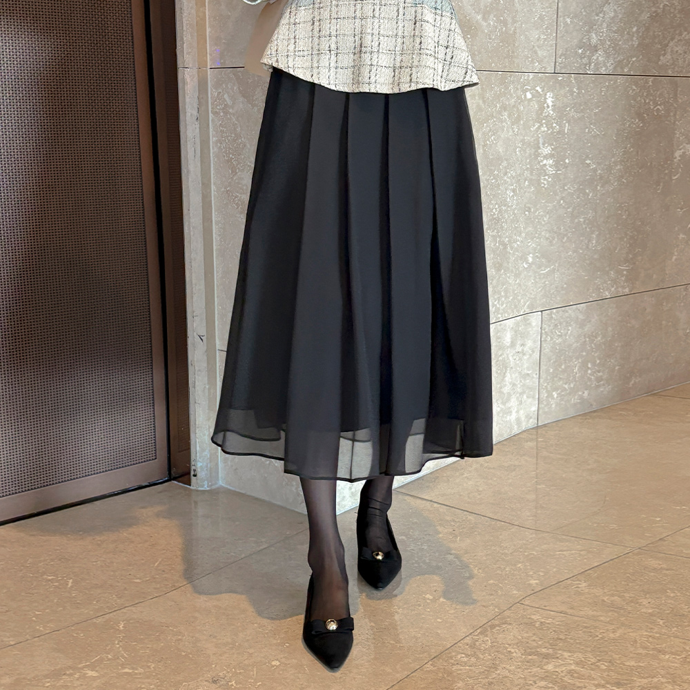 Monet ロマンチック プリーツ ソフト スカート