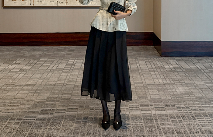 Monet ロマンチック プリーツ ソフト スカート