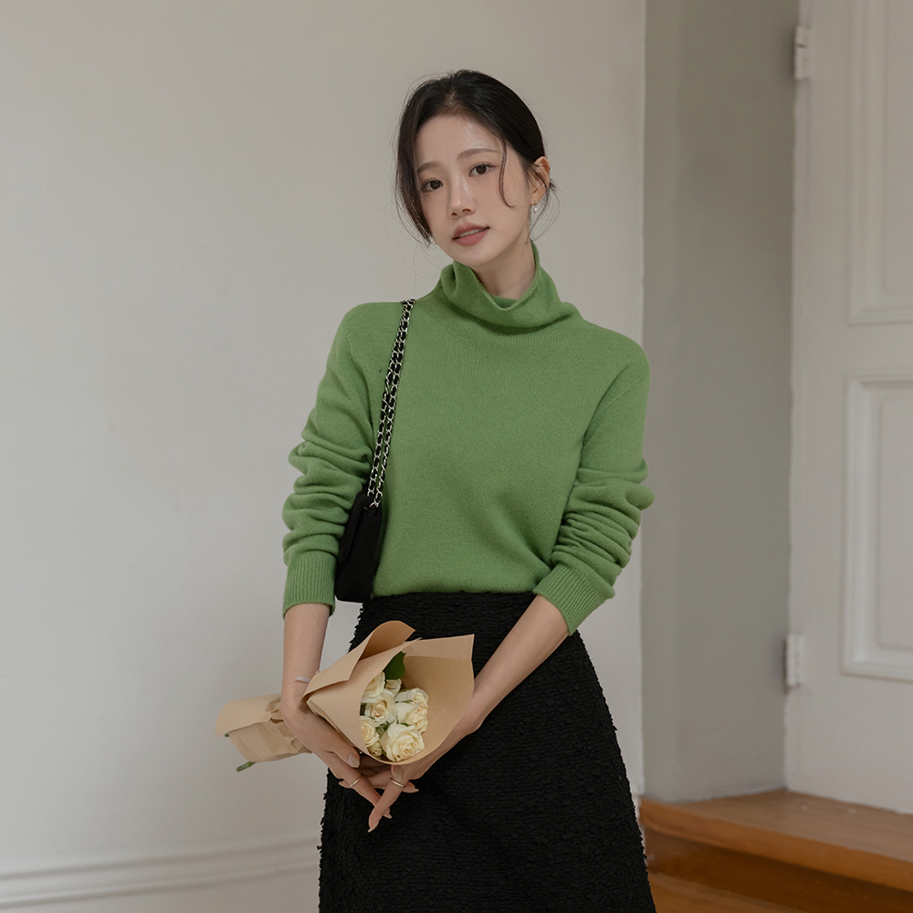 ハイネック ウール 100% Whole Garment ニット