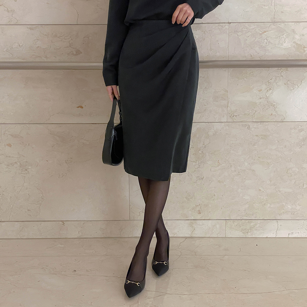 ベルベット シャーリング ラップ Hライン Set-up スカート