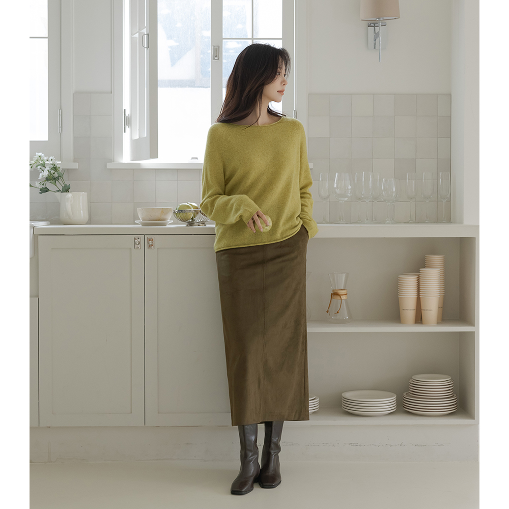 デーリー スエード Hライン ロング スカート