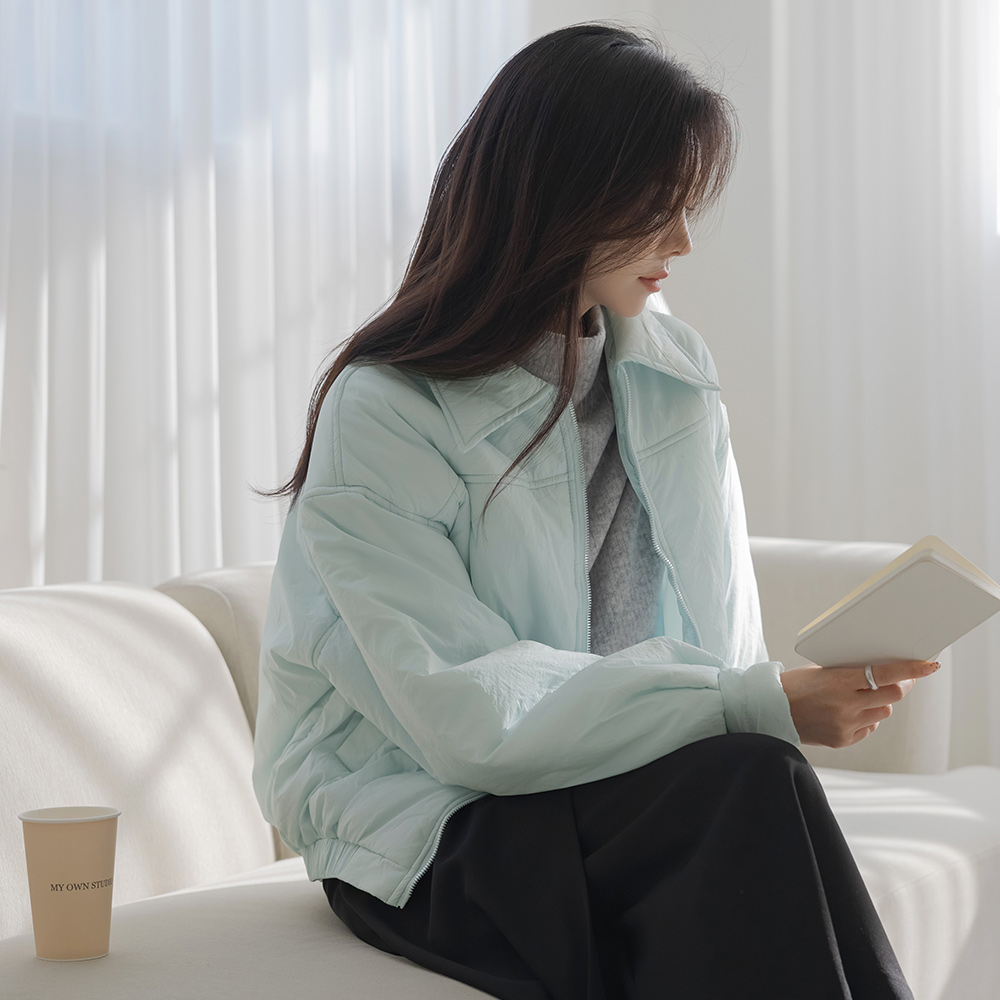 キャンデー カラーネック ベーシック 人造ダウン バディング