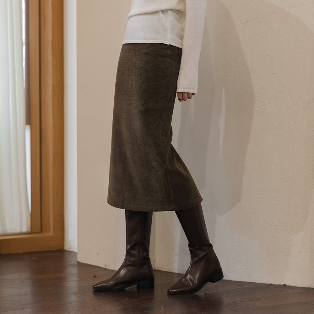 ベルベット Hライン 弾力 ロング スカート
