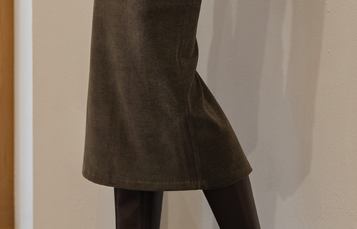 ベルベット Hライン 弾力 ロング スカート