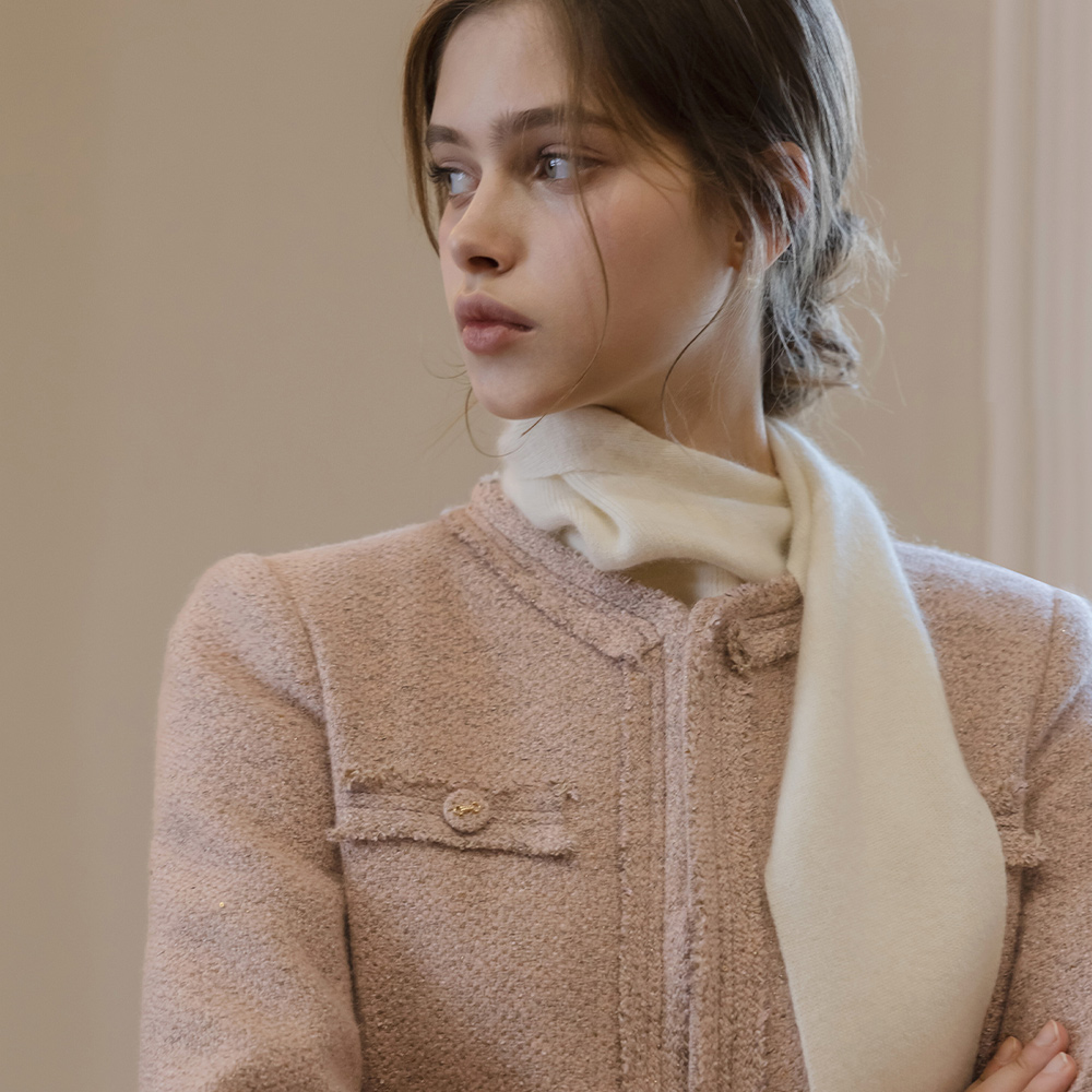 ロージー ミックス ウール タッセル ツイード Set-up ジャケット