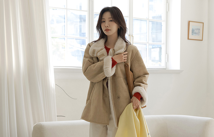 スエード ウール 配色 ムスタング