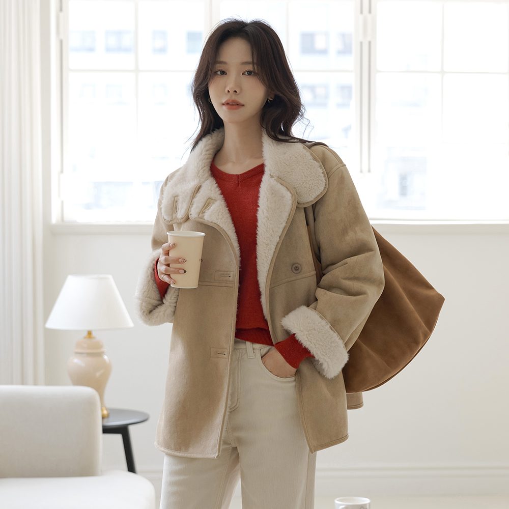 スエード ウール 配色 ムスタング