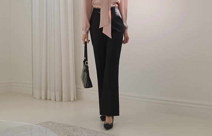 チェーン ポイント 起毛 ブーツカット スレックス