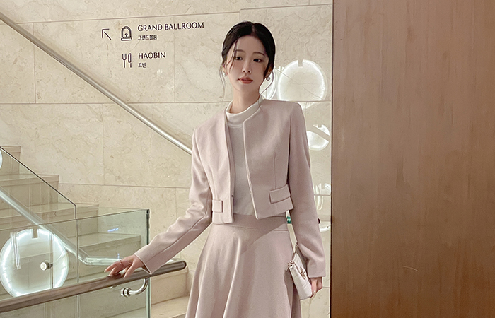 ルナ ソフト ウール クロップド Set-up ジャケット