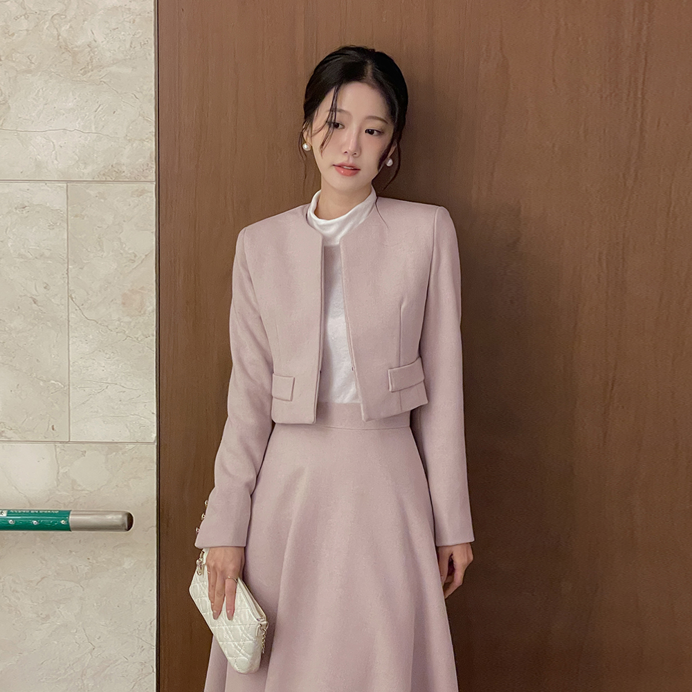 ルナ ソフト ウール クロップド Set-up ジャケット