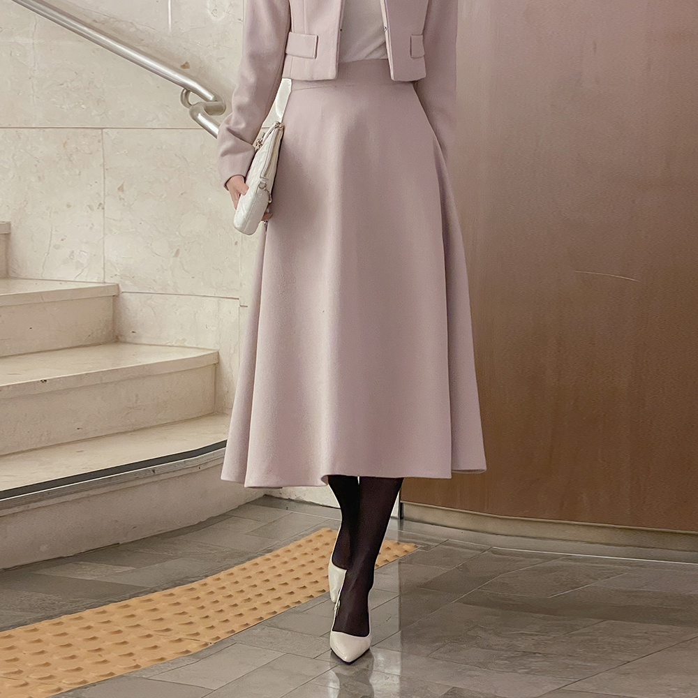 ルナ ソフト Aライン ウール Set-up スカート