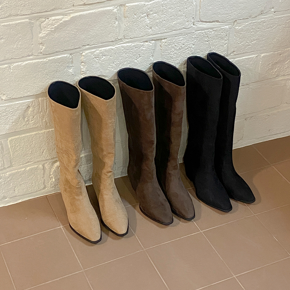 ムード スエード ロングブーツ