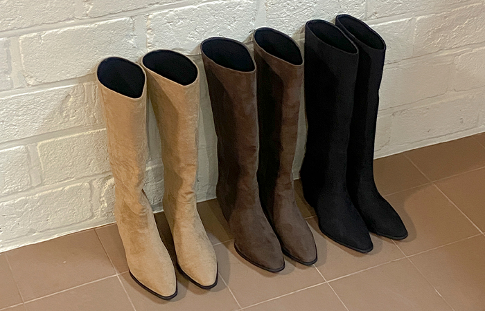 ムード スエード ロングブーツ